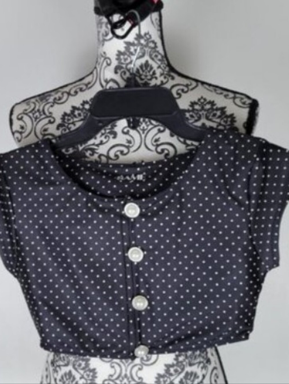 SAME Los Angeles Top  Swim Womens The Grace Polka Dot Size Small